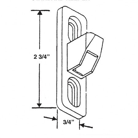 Barton Kramer 2-3/4 in. x 3/4 in. Chrome-Plated Patio Door Keeper 488