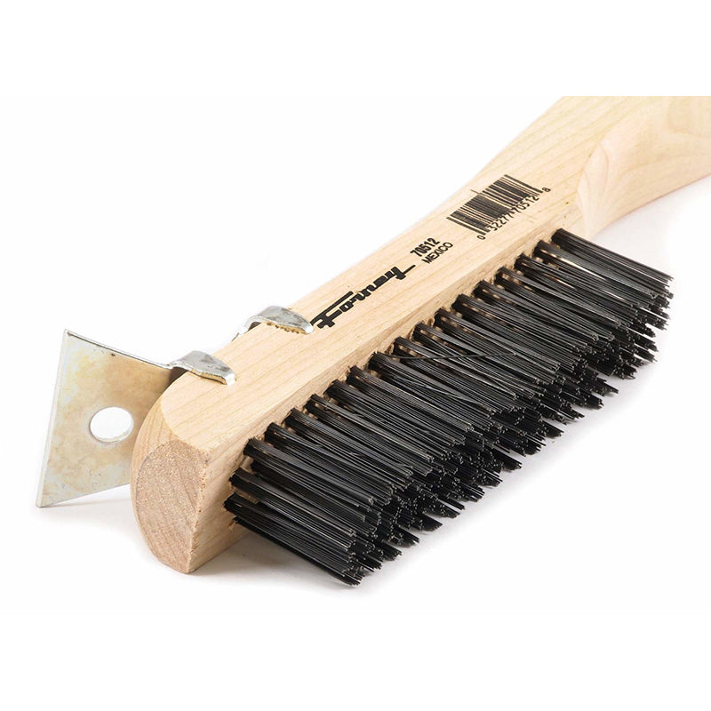 Forney 70512 Scratch Brush w-Scraper Carbon 4 x 16