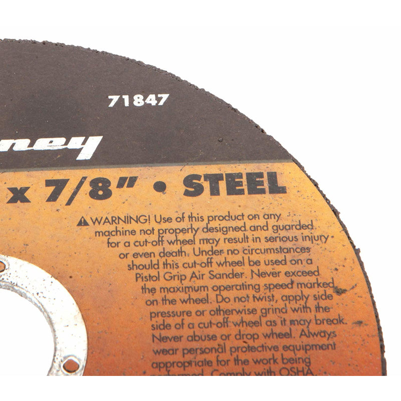 Forney 71847 Cut-Off Wheel, Metal Type 1, 4-1/2" X 1/16" X 7/8"