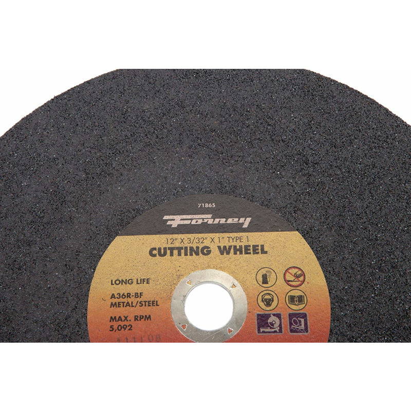 Forney 71865 Cutting Wheel, Metal Type 1, 12" X 3/32" X 1"