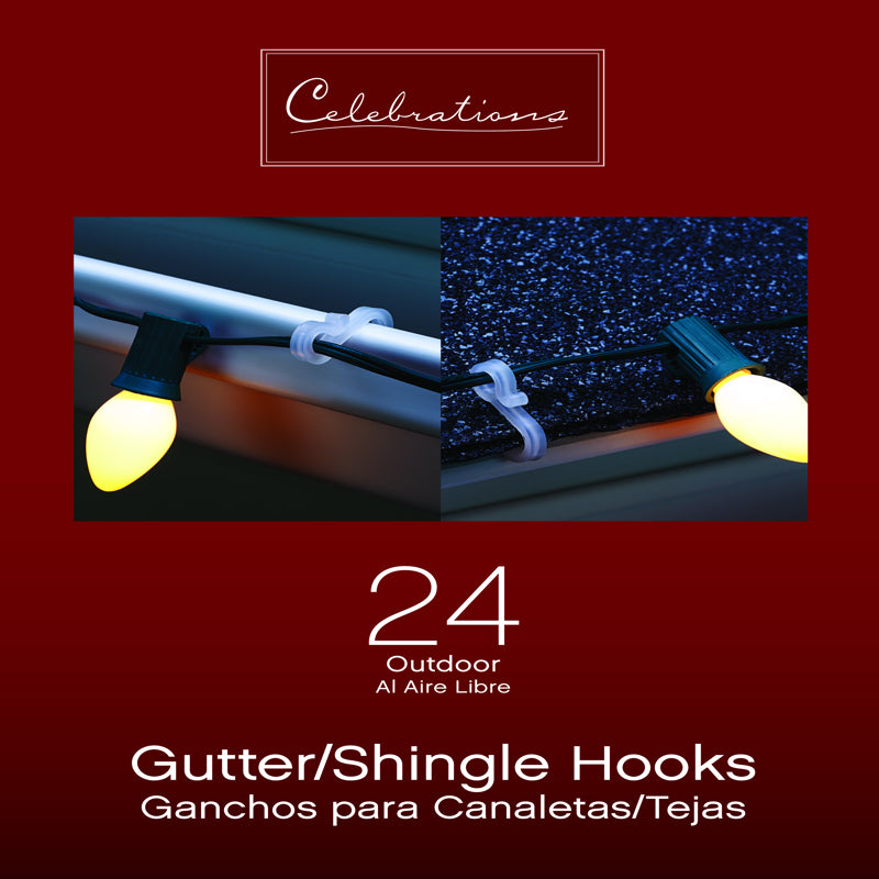 Celebrations Gutter/Shingle Hooks 24-Pack 73004-24COSACP