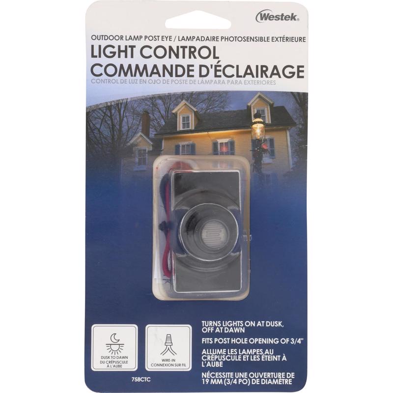 AmerTac Outdoor Heavy Duty Wire-In Dusk to Dawn Post Eye Light Control 758CTC-4