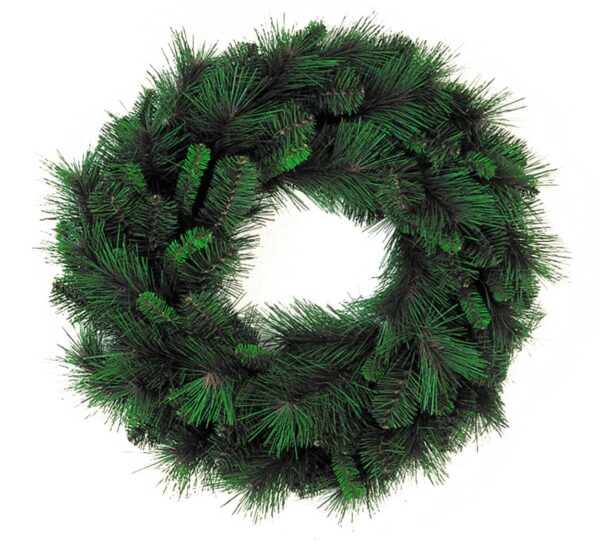 80085 30″ PVC Mixed Pine Wreath 80085 - Box of 2 – TheGardenStore.com