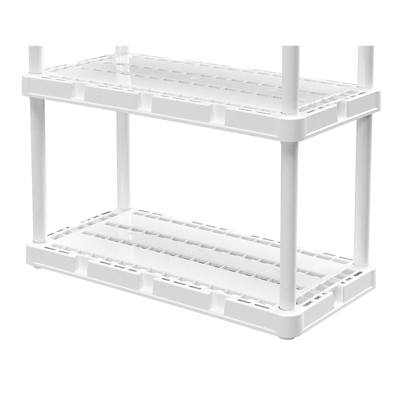 Gracious Living 91088-1C Knect-A-Shelf 48 in. H X 24 in. W X 12 in. D Resin Shelving Unit