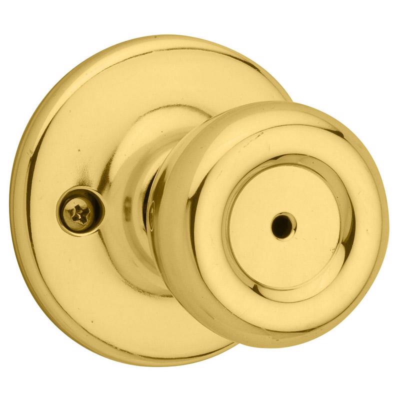 Kwikset 300T 3 Tylo Polished Brass Privacy Knob 93001-870
