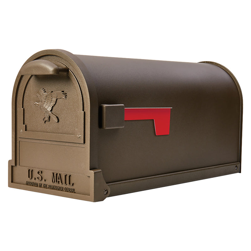 Gibraltar Mailboxes Arlington Classic Galvanized Steel Post Mount Bronze Mailbox AR15T0AM