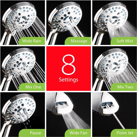 AquaCare Antimicrobial Handheld Shower Head Stainless Steel 1639-5