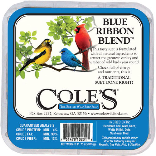 Cole's Blue Ribbon Blend Suet Cake BRSU