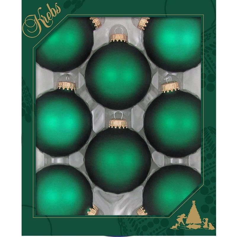 Christmas by Krebs 2-5/8-In. Green Velvet Ball Ornament 8-Pack CBK70221