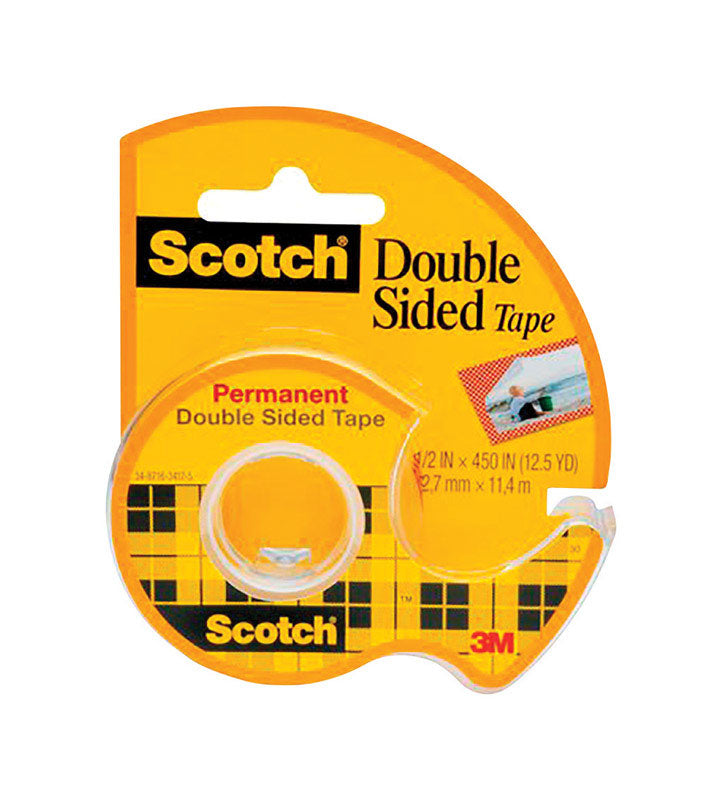 Scotch Double Sided 1/2 in. W X 450 in. L Double Sided Tape Clear CLIP-137 - Box of 12