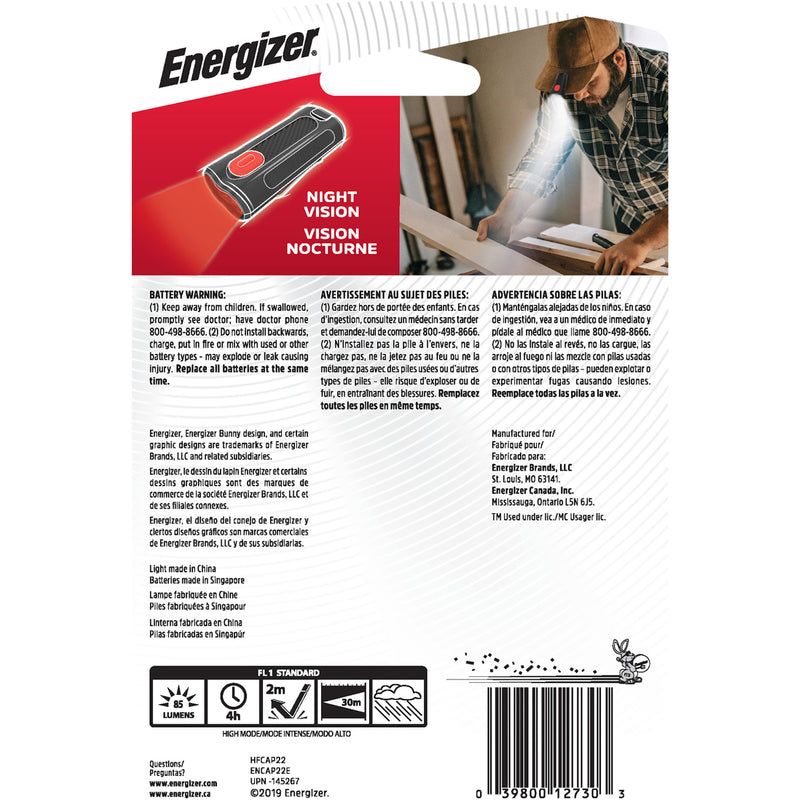 Energizer 85 Lumen Cap Light ENCAP22E