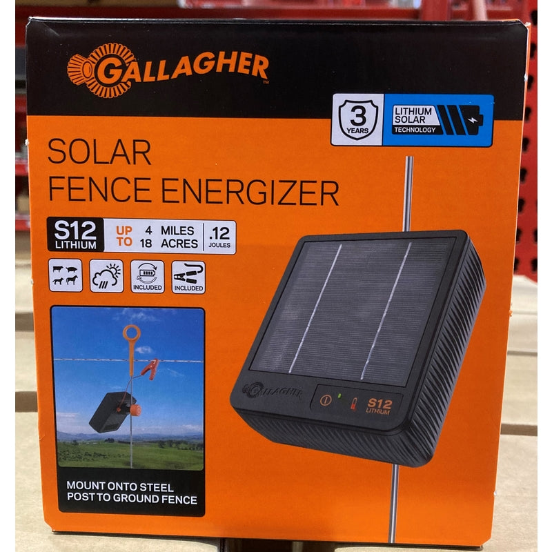 Gallagher S12 Solar-Powered Fence Energizer 4 mi.
