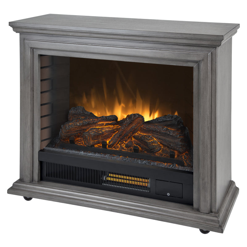 Pleasant Hearth Sheridan 31.75 in. W 1000 sq ft Dark Gray Traditional Infrared Fireplace GLF-5002-205