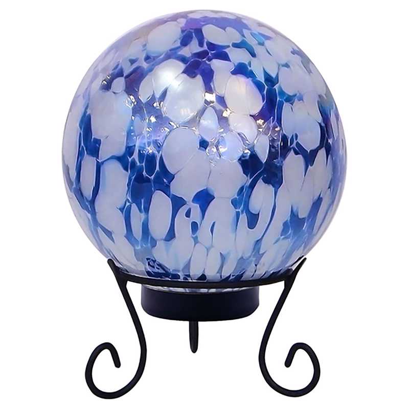 Alpine Blue Glass 11 in. H LED Gazing Ball HGY308A-TM