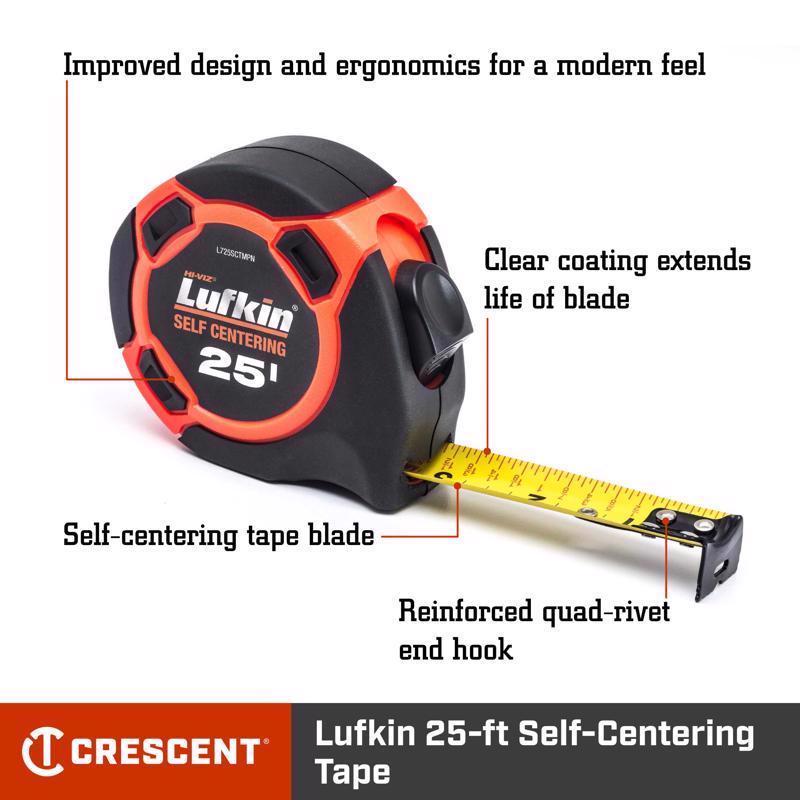Lufkin L725SCTMP 700 Series 25 Ft Self-Centering Tape Measure
