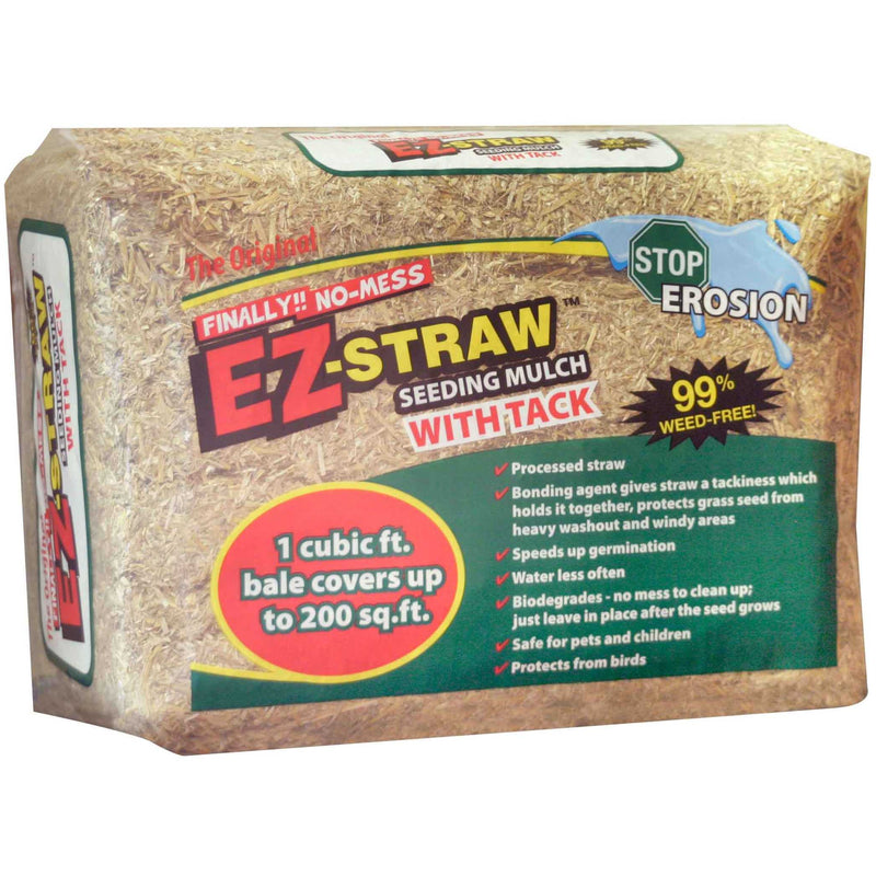 Rhino Seed EZ-Straw Natural Straw Seeding Mulch 1 cu ft MLEZSTRAWMULCH1