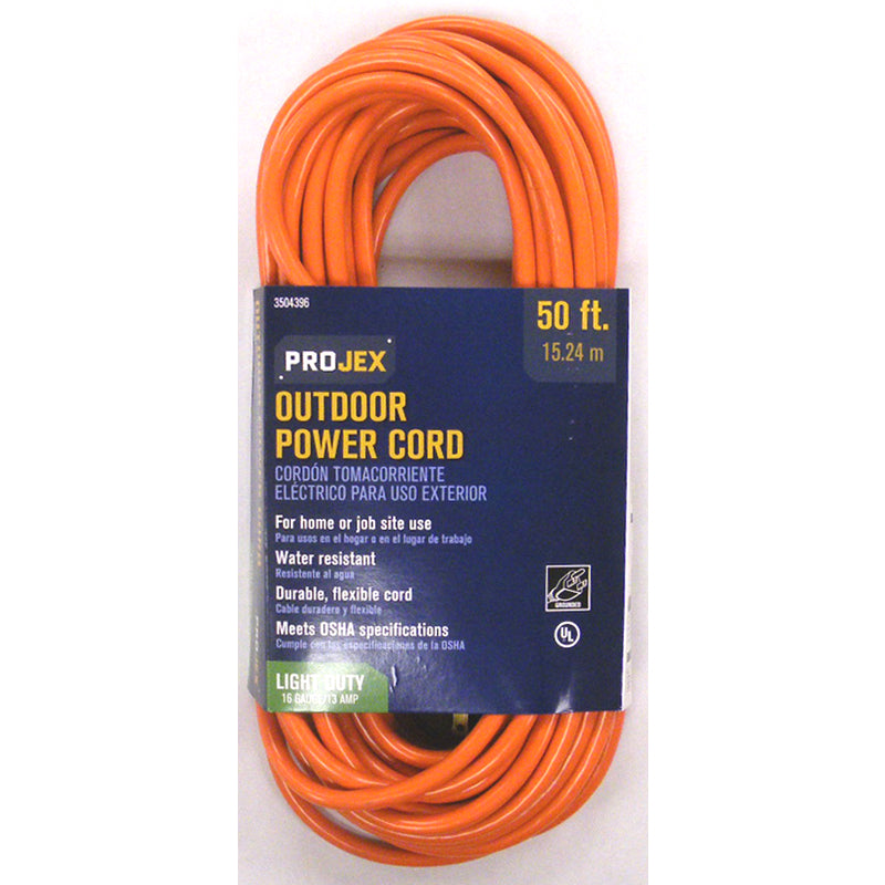 Projex Outdoor 50 ft. L Orange Extension Cord 16/3 SJTW OU163JTW050OGP