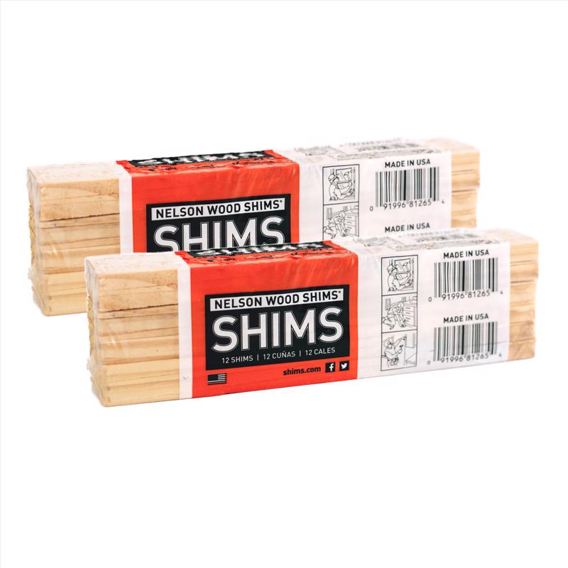 Nelson Kiln Dried Wood Shims 12-Pack PSH8-12-52 - Box of 36