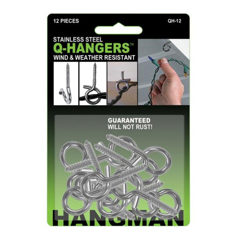 Hangman Products QH-12 Christmas Light Hangers 12-Pack