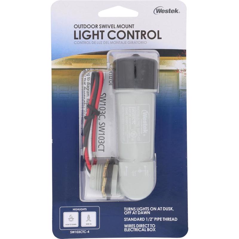 AmerTac Outdoor Wire-In Dusk to Dawn Swivel Eye Light Control SW103CTC-4
