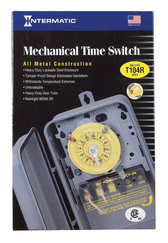 Intermatic Indoor and Outdoor Mechanical Timer Switch 277 V T104RD89
