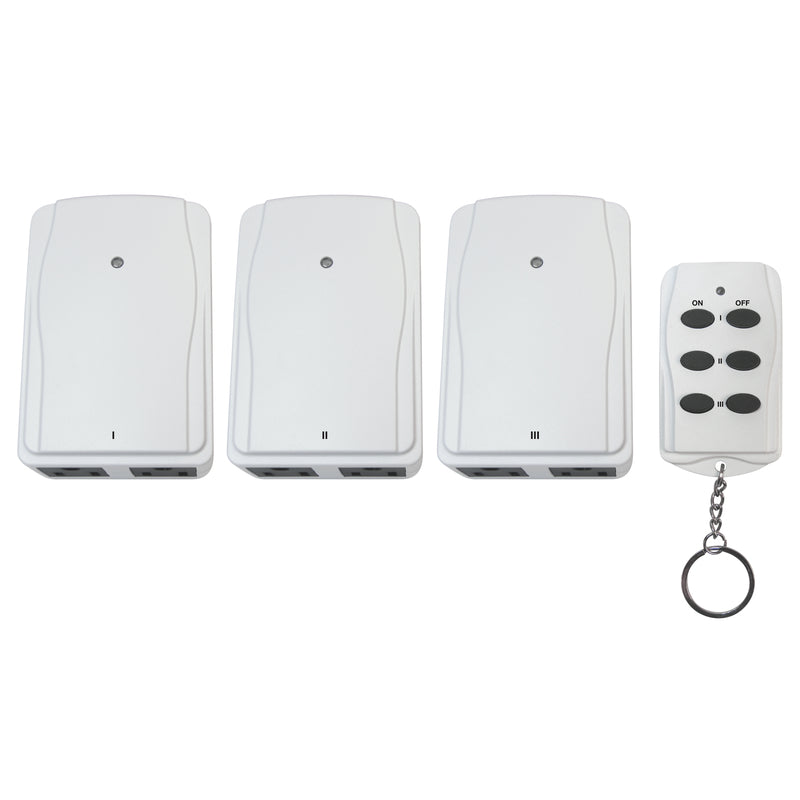 Prime Indoor Wireless Remote with Grounded Outlets TNRC23PK-RC
