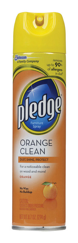Pledge Orange Clean Furniture Spray 9.7 Oz 72373