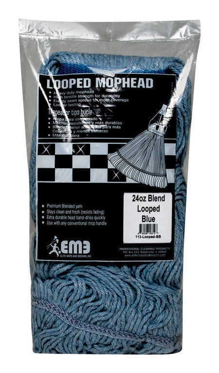 Elite Large Blue Professional Looped Mophead 113-LOOPED-BB