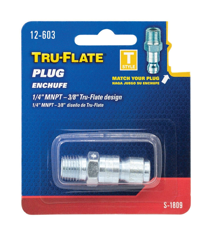 Tru-Flate 1/4 Inch Male Air Plug 12-603