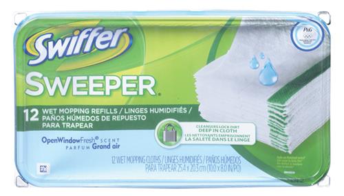 Swiffer Sweeper Wet Mopping Pad Refills - Open Window Fresh Scent 12 Pack 35154