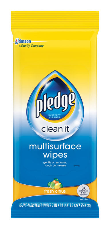 Pledge Multi-Surface Wipes 25-Pack 21462 - Box of 12