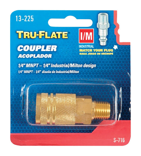 Industrial/Milton Male 1/4 Inch Air Coupler 13-225