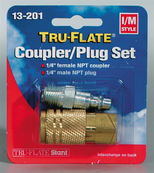 Tru-Flate 1/4 Inch Female Coupler & Plug Set 13-201