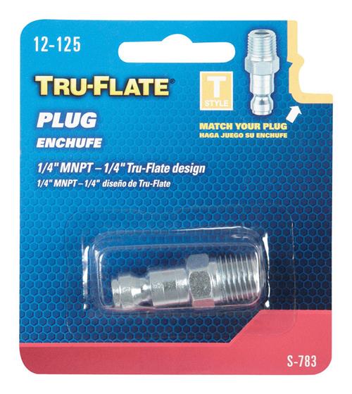 Tru-Flate 1/4 Inch Male Air Plug 12-125