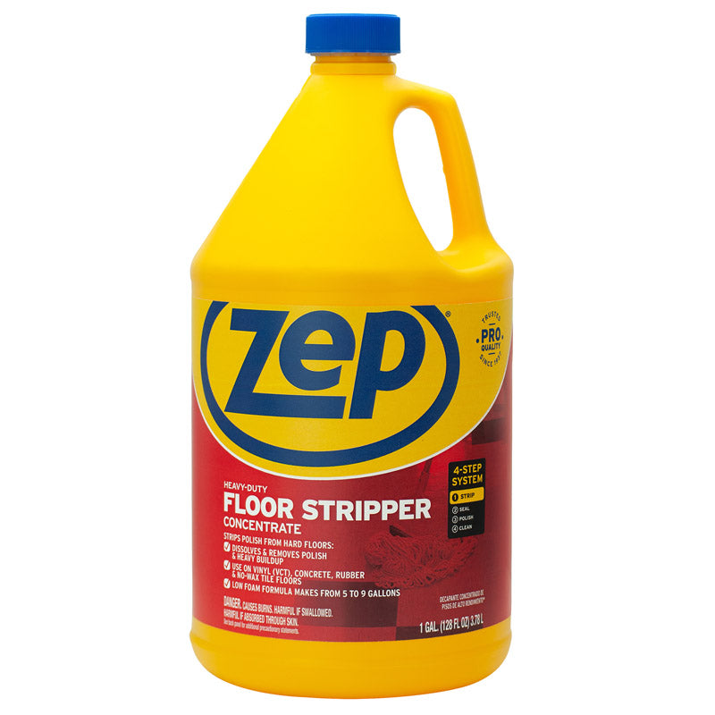Zep Heavy-Duty Floor Stripper Concentrate Gallon ZULFFS128 - Box of 4