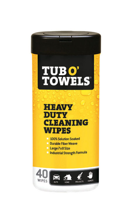 Tub O' Towels Heavy Duty Cleaning Wipes 40-Pack TW40