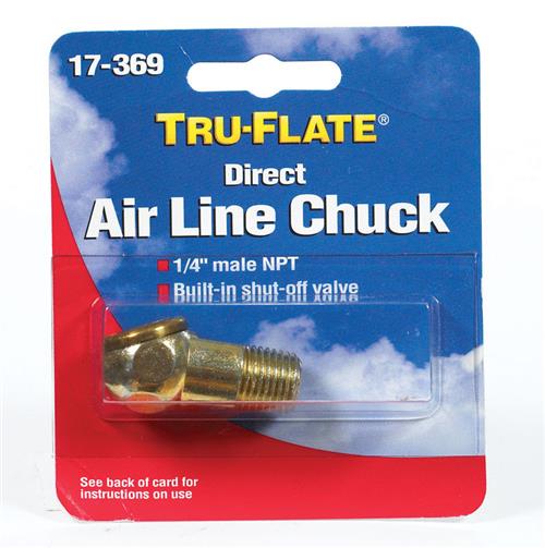 Tru-Flate Ball Foot Direct Airline Chuck with 1/4 Inch Male NPT 17-369