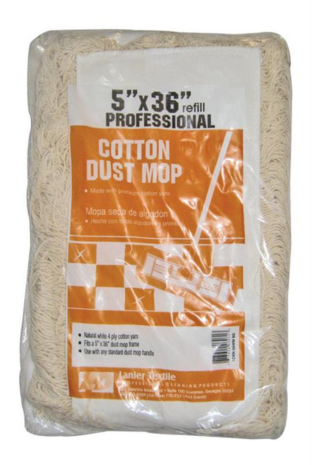 Elite 5" X 36" Professional Cotton Dust Mop Refill 126-DUST-R-36