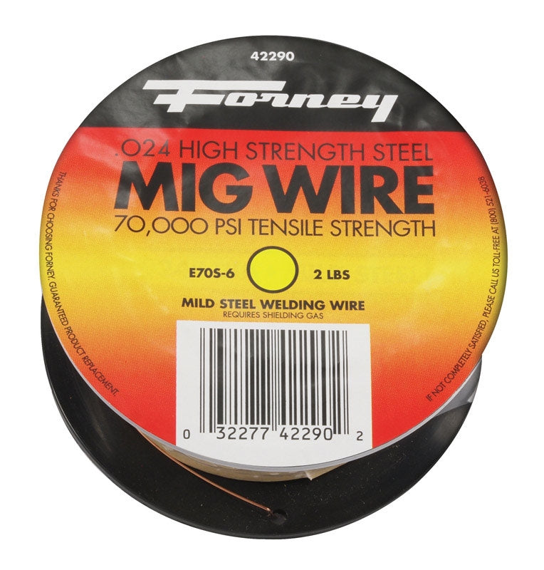 Forney Industries ER70S-6 Mild Steel MIG Welding Wire .024" 2 Lbs 42290