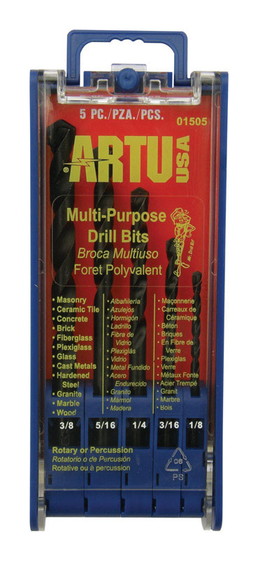 ARTU USA 5-Pc Multi-Purpose Drill Bit Set 01505