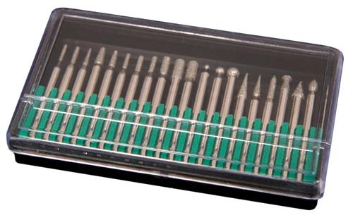 Forney 60238 Diamond Point Set, 20-Piece with 1/8" Shank