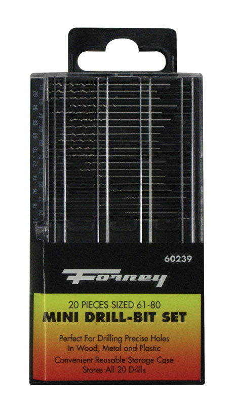 Forney 20-Pc Mini Drill Bit Set 60239