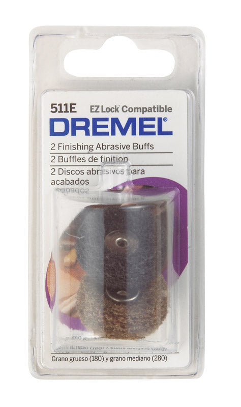 Dremel 511E EZ Lock Finishing Abrasive Buffs - 180 & 280 grit (2 Pack)