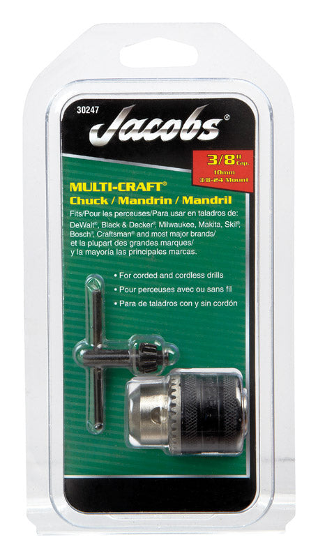 Jacobs 3/8 In. Multi-Craft Drill Chuck 30247