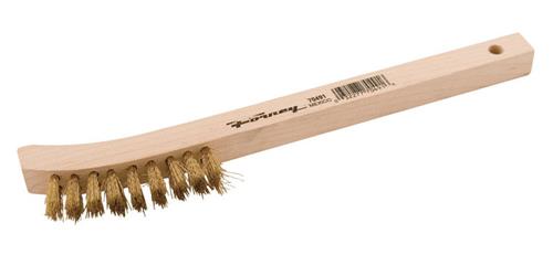 Forney 70491 Scratch Brush Brass 2 x 9 Curved Handle
