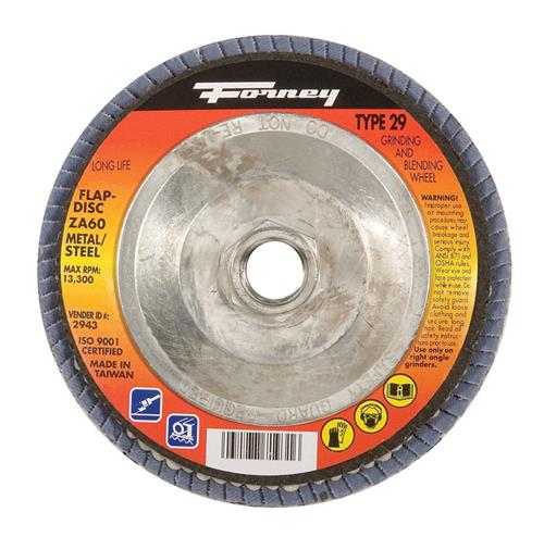 Forney 71931 Flap Disc, Type 29, 4-1/2" x 5/8-11 ZA60
