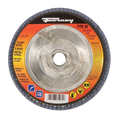 Forney 71933 Flap Disc, Type 29, 4-1/2" x 5/8-11 ZA120