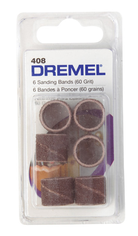 Dremel 1/2 Inch 60-Grit Sanding Bands 6-Pack 408