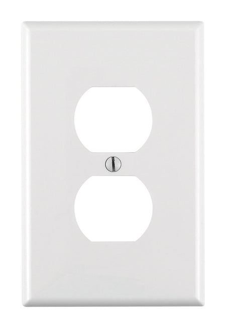 Leviton PJ8-W 1-Gang Duplex Device Receptacle Wallplate White - Box of 20