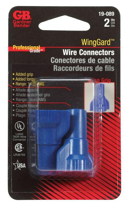 WingGard ULTRA High-Leverage Easy-on Twist-on Wire Connector Blue 2-Pack 19-089